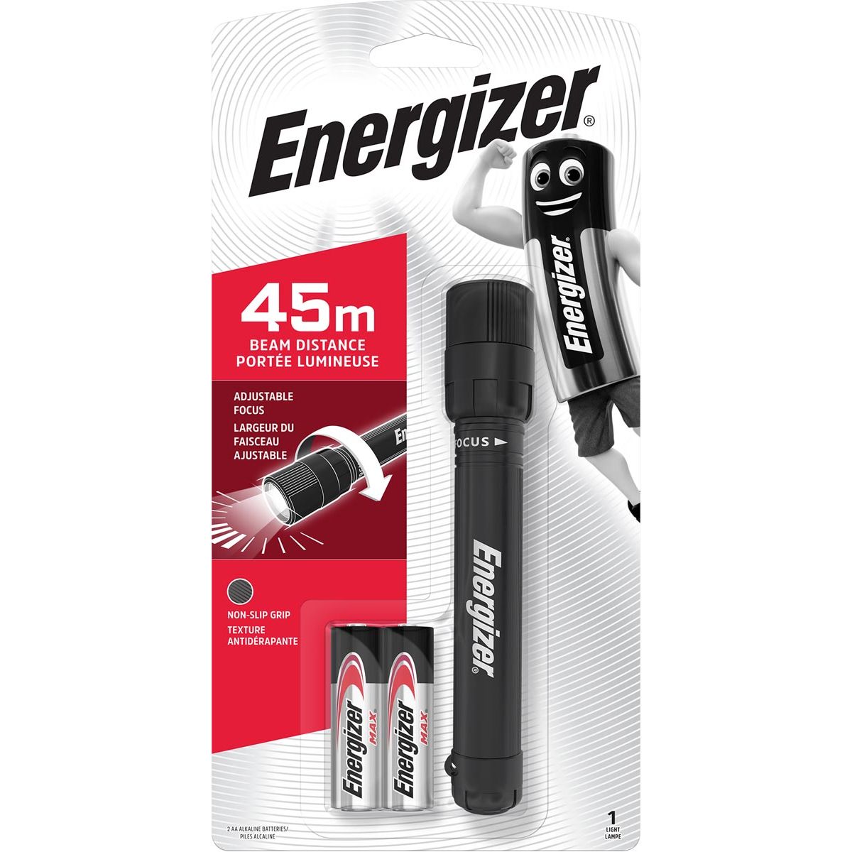 Energizer -  zaklamp X-focus, inclusief 2 AA batterijen, op blister