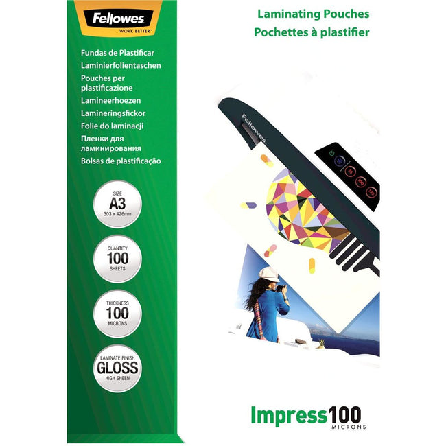 Fellowes - Pochette de plastification a3 2x100microns