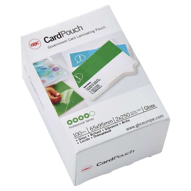 GBC - Carte gouvernementale Lamineerhoes 65x95mm 2x250mic
