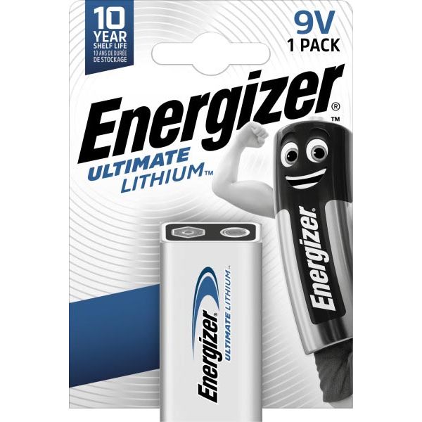 Energizer - Battery Lithium 9V, sur blister