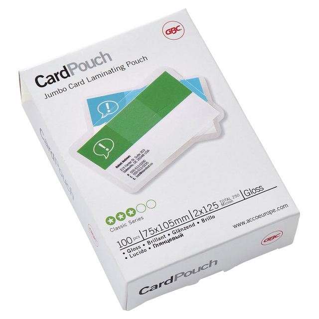 GBC – Laminierhülle Clubkarte 75 x 105 mm, 2 x 125 Mikron