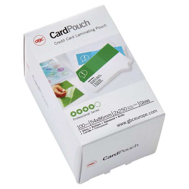 GBC -  Card Lamineerhoezen 54x86mm 2x250 micron Glanzend (100)