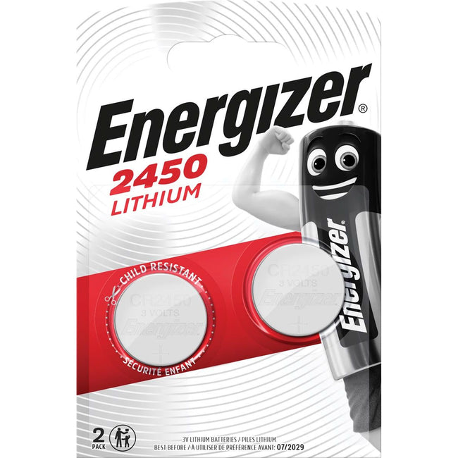 Energizer - Knop Cell CR2450, cloque de 2 pièces