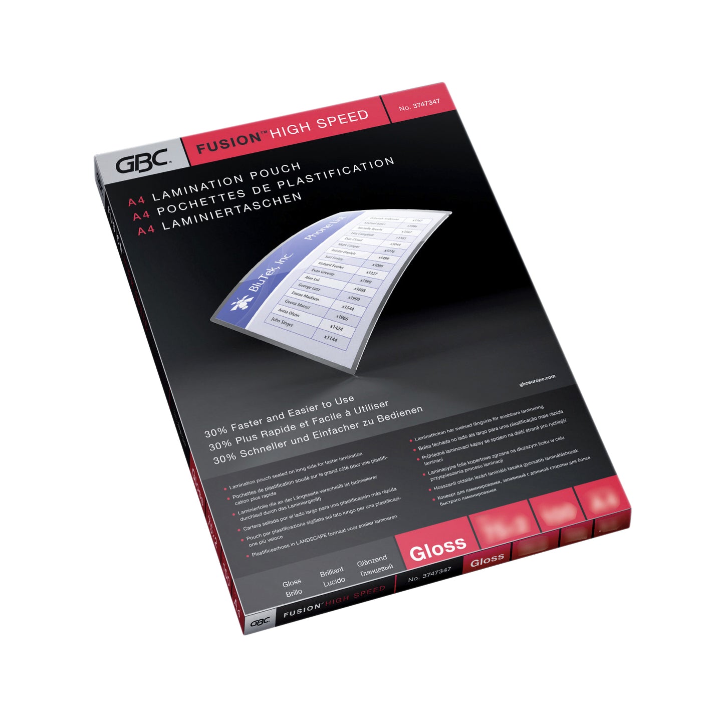 GBC - Pochette de plastification a4 hi-speed 2x125microns