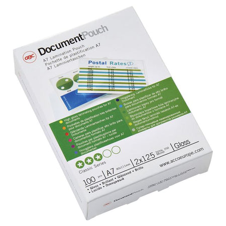 GBC -  Document Lamineerhoezen A7 2x125 micron Glanzend (100)