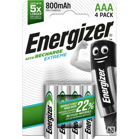 Energizer -  Batterij oplaadbaar 4x AAA 800mAh