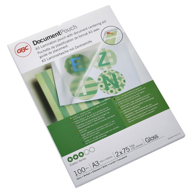 GBC -  Lamineerhoes  a3 2x75micron glans