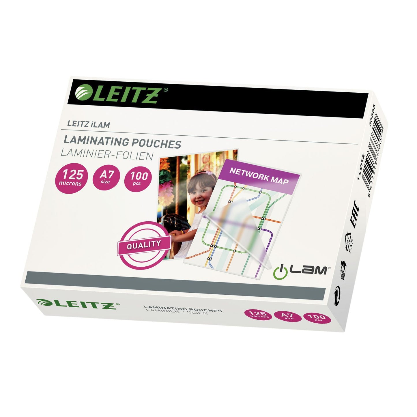 Leitz - Laminierhülle iLAM A7 2x125micron EVA 100 Stück