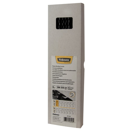 Fellowes - Reliure dos 6mm 21 anneaux a4 noir