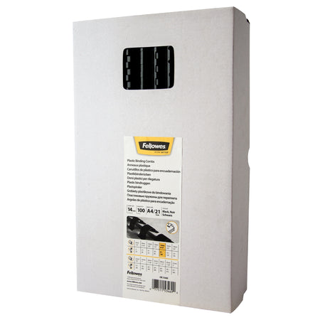 Fellowes - Reliure dos 14mm 21 anneaux a4 noir