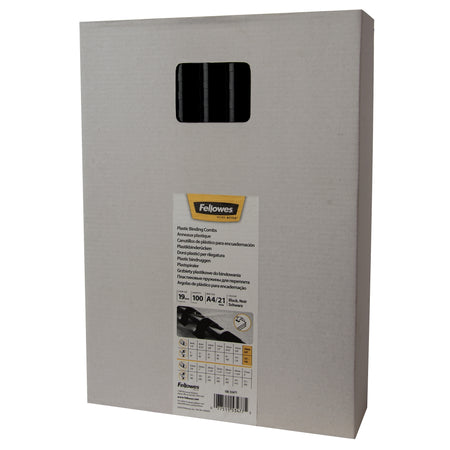 Fellowes - Reliure dos 19mm 21 anneaux a4 noir