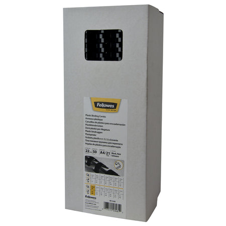 Fellowes - Reliure dos 22mm 21 anneaux a4 noir