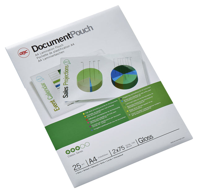 GBC -  Lamineerhoes  a4 2x75micron glans