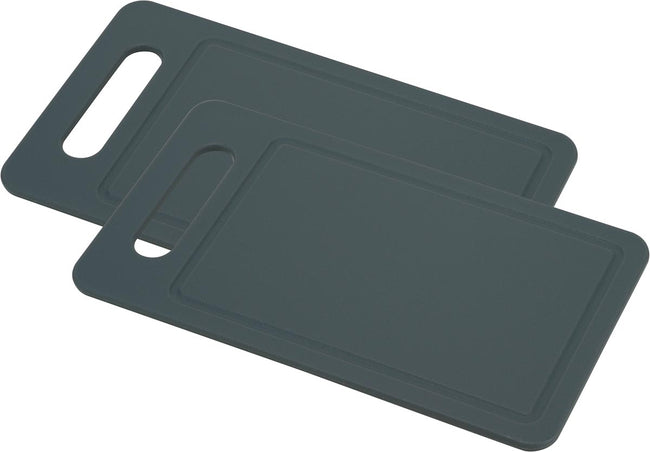 Cosy -   snijplank Fresco, ft 25 x 14 x 0,6 cm, grijs, set van 2 stuks