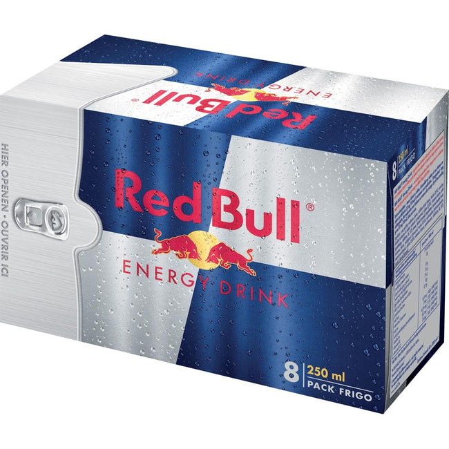 Red Bull - boisson énergisante, régulière, blik de 25 cl, pach de 8 pièces