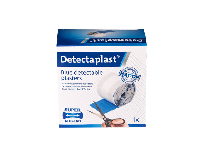 Detectaplast -  Elastische bl textielpleister deteclast 6cmx5m