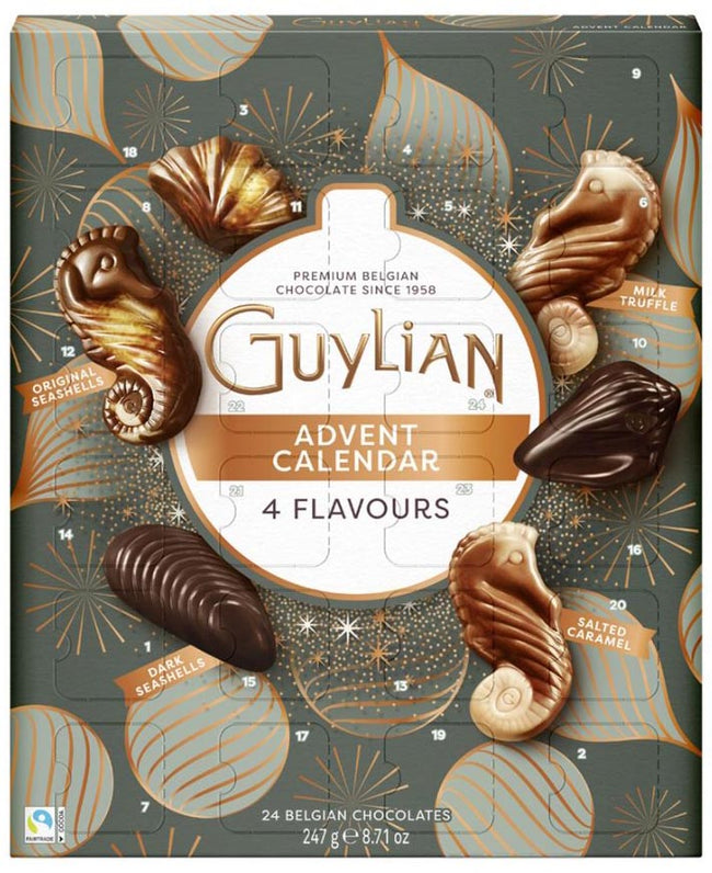 Guylian -   chocolade adventskalender, doos van 247 gram