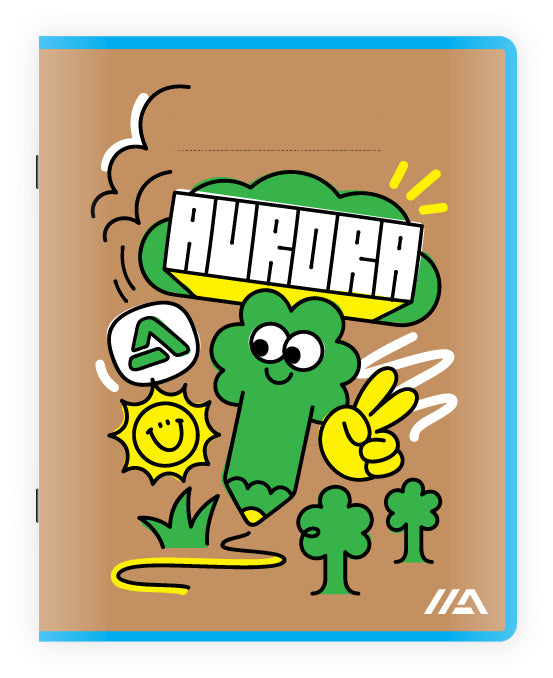 Aurora -  Schrift  a5 ruit 5x5mm 200pag 45gr