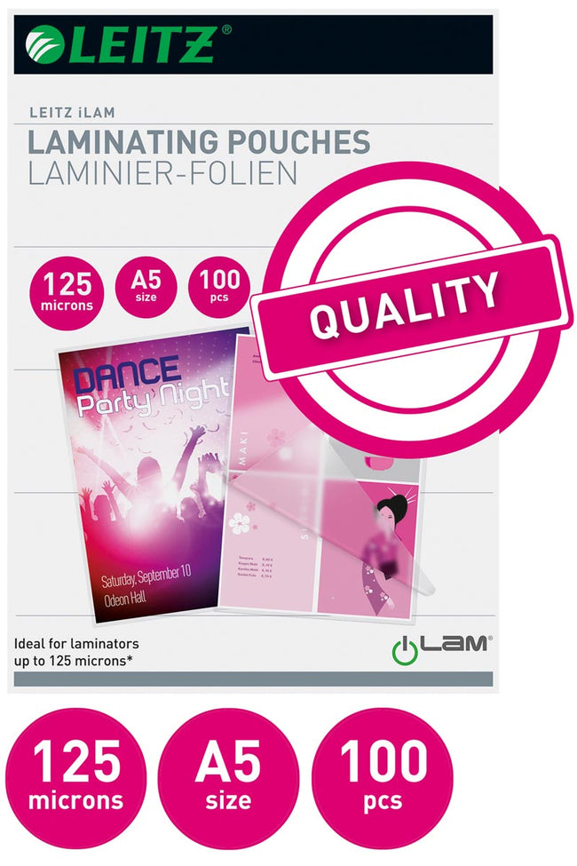Leitz -  33807 laminatorzak 100 stuk(s) (afbeelding 2)