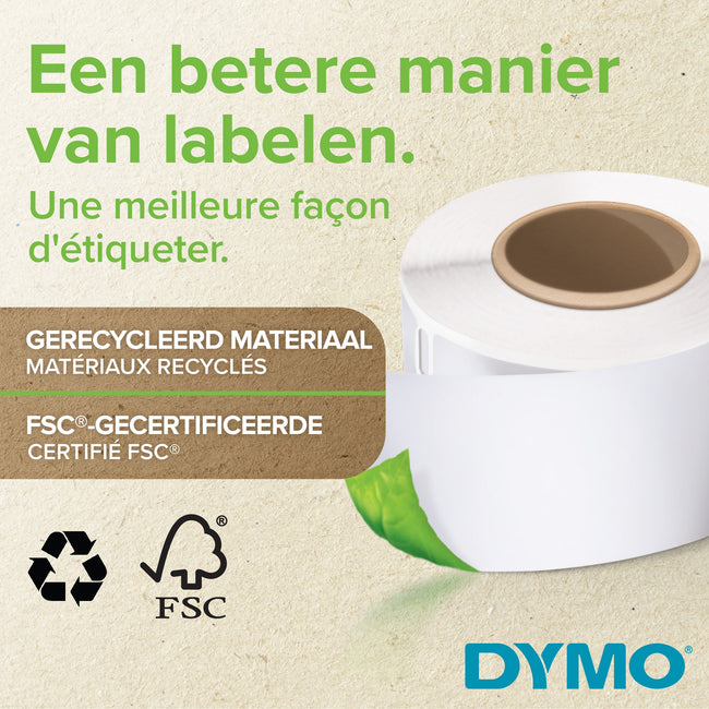 Dymo -  Etiket  labelwriter adressering 28x89 2st wit | 6 stuks