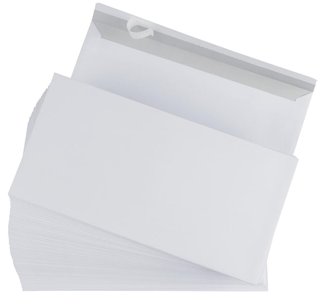 Gallery -   enveloppen ft 110 x 220 mm, stripsluiting, binnenzijde grijs, doos van 500 stuks