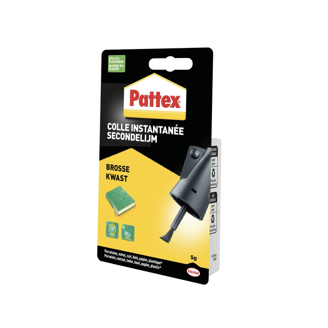 Pattex -  Secondenlijm  met kwast flacon 5gr blister | 12 stuks