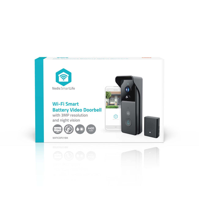 Nedis -  Videodeurbel  wifi 3mp full hd zwart