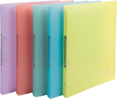 Exacompta - Classeur Chromaline ft A4, 2 anneaux de 1,5 cm, couleurs pastel assorties