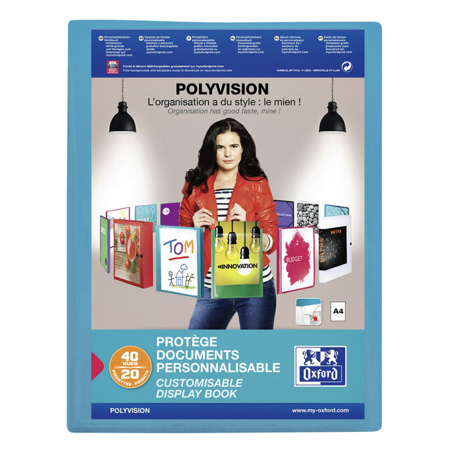 Oxford -  lbum  polyvision a4 20tas pp blauw
