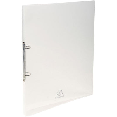 Exacompta - Classeur Crystal A4 2 anneaux O-mech 15mm PP blanc