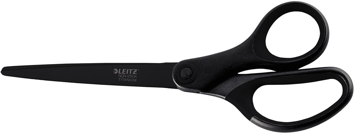 Leitz - Schere, 18 cm, anti -adhäsives Titan, Schwarz