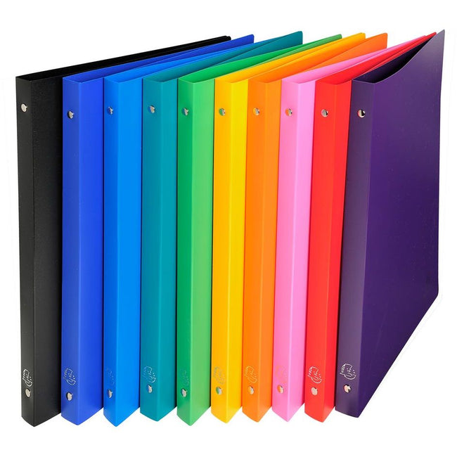 Exacompta – Blickdichter Ringordner, ft A4, 2 Ringe à 1,5 cm, verschiedene Farben