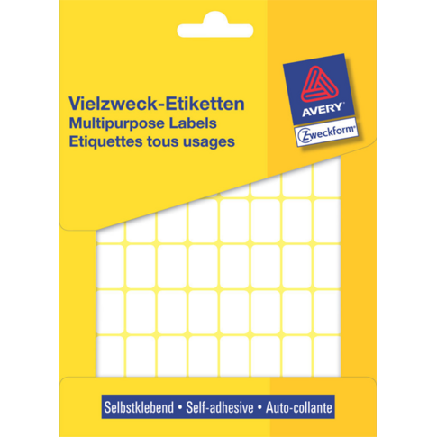 Avery Zweckform - Zweckform 3312 MINI Labels Ft 18 x 12 mm (B x H), 1 800 étiquettes, blanc