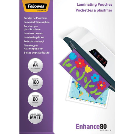 Fellowes - Pochette de plastification A4 2x80microns mat 100 pièces