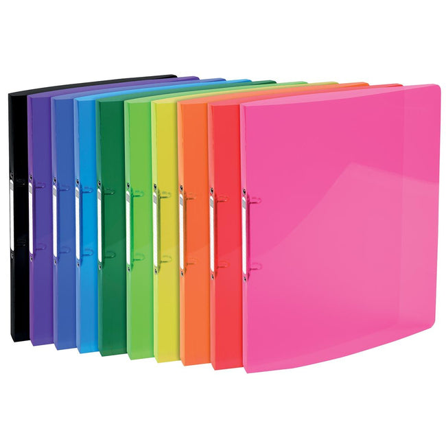 Exacompta - Ringordner Iderama, für ft A4, aus PP mit Softcover, 2 Ringe à 15 mm, farbig sortiert