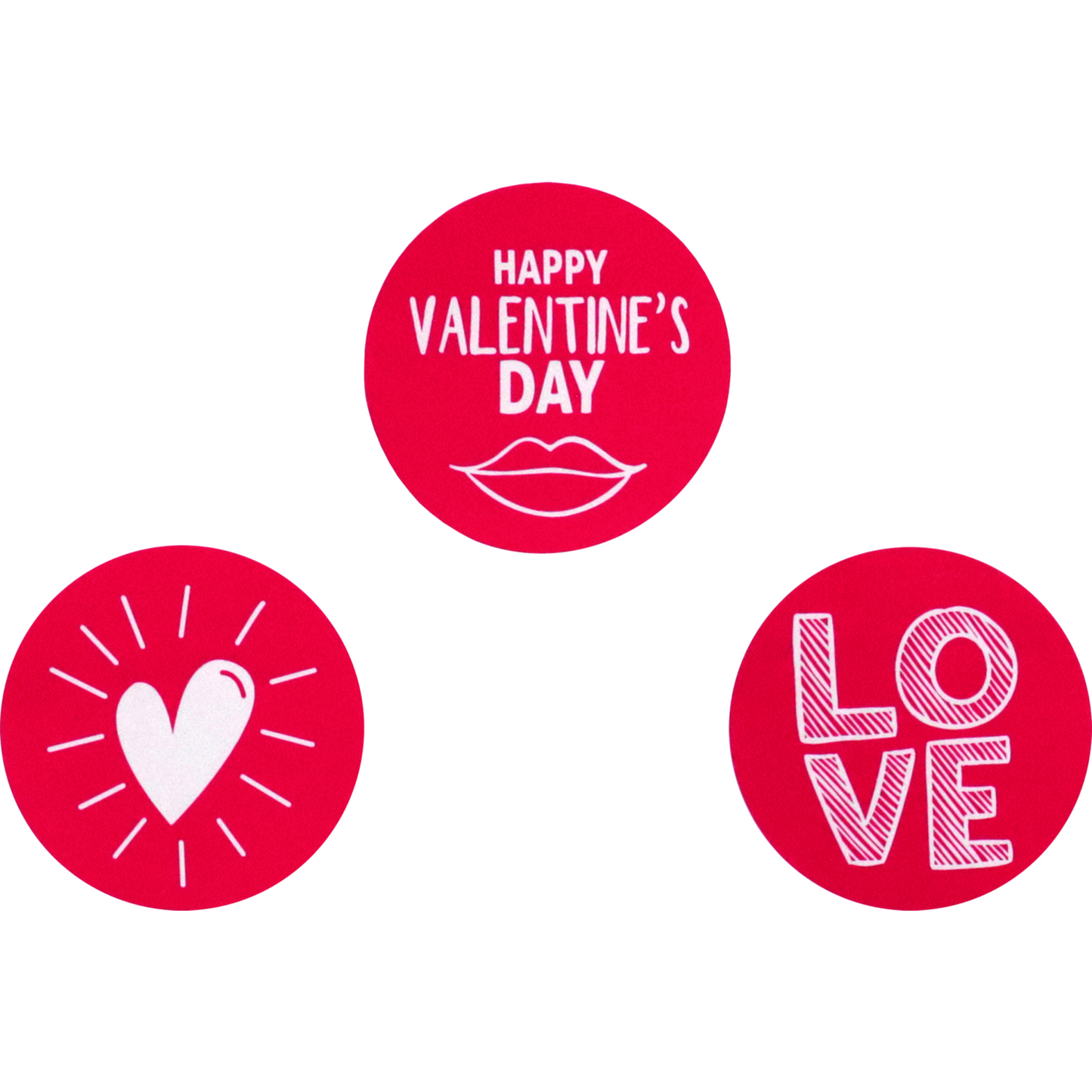 Klika -  Etiket | papier | Love Notes | ∅45mm | rood/wit | rol à 500 stuks