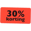 Klika - Etikett | Werbeetikett | Papier | 30 % Rabatt | dauerhaft | 47x25mm | fluoreszierend/rot | Rolle mit 1000 Stück