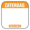 Timmers -  Daglabel beschrijfbaar afm. 25x25mm 1000 stuks etiket ZATERDAG