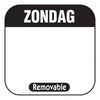 ZONDAG -  Daglabel beschrijfbaar afm. 25x25mm 1000 stuks etiket