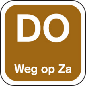 Klika -  Label | DO weg op | papier | afwasbaar | 19x19mm | bruin | rol à 1000 stuks