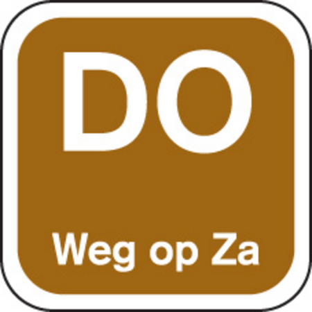 Klika -  Label | DO weg op | papier | afwasbaar | 19x19mm | bruin | rol à 1000 stuks