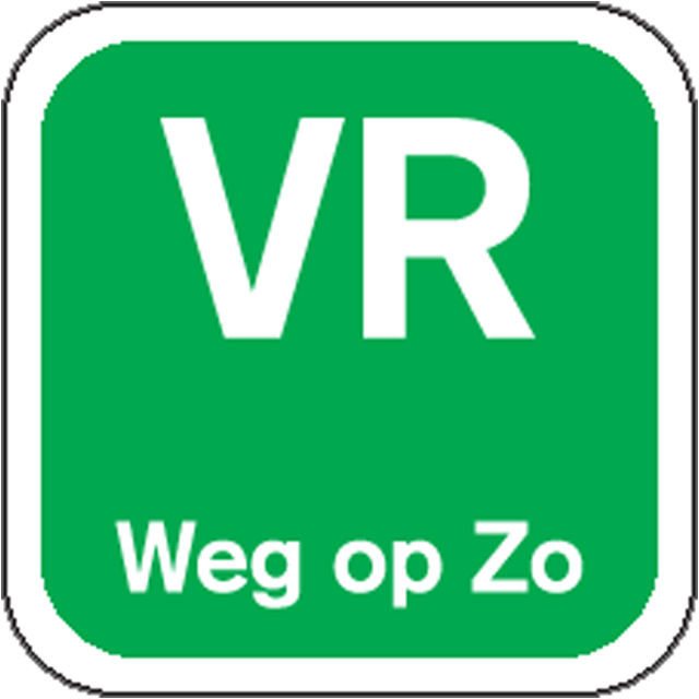 Klika -  Label | VR weg op | papier | afwasbaar | 19x19mm | groen | rol à 1000 stuks