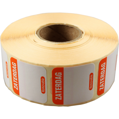 Klika -  Label | Daglabel za | papier | beschrijfbaar | 25x25mm | oranje | rol à 1000 stuks