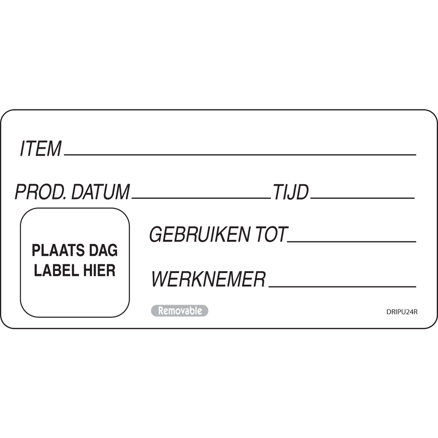 Klika -  Label | papier | 100x50mm | wit | rol à 500 stuks
