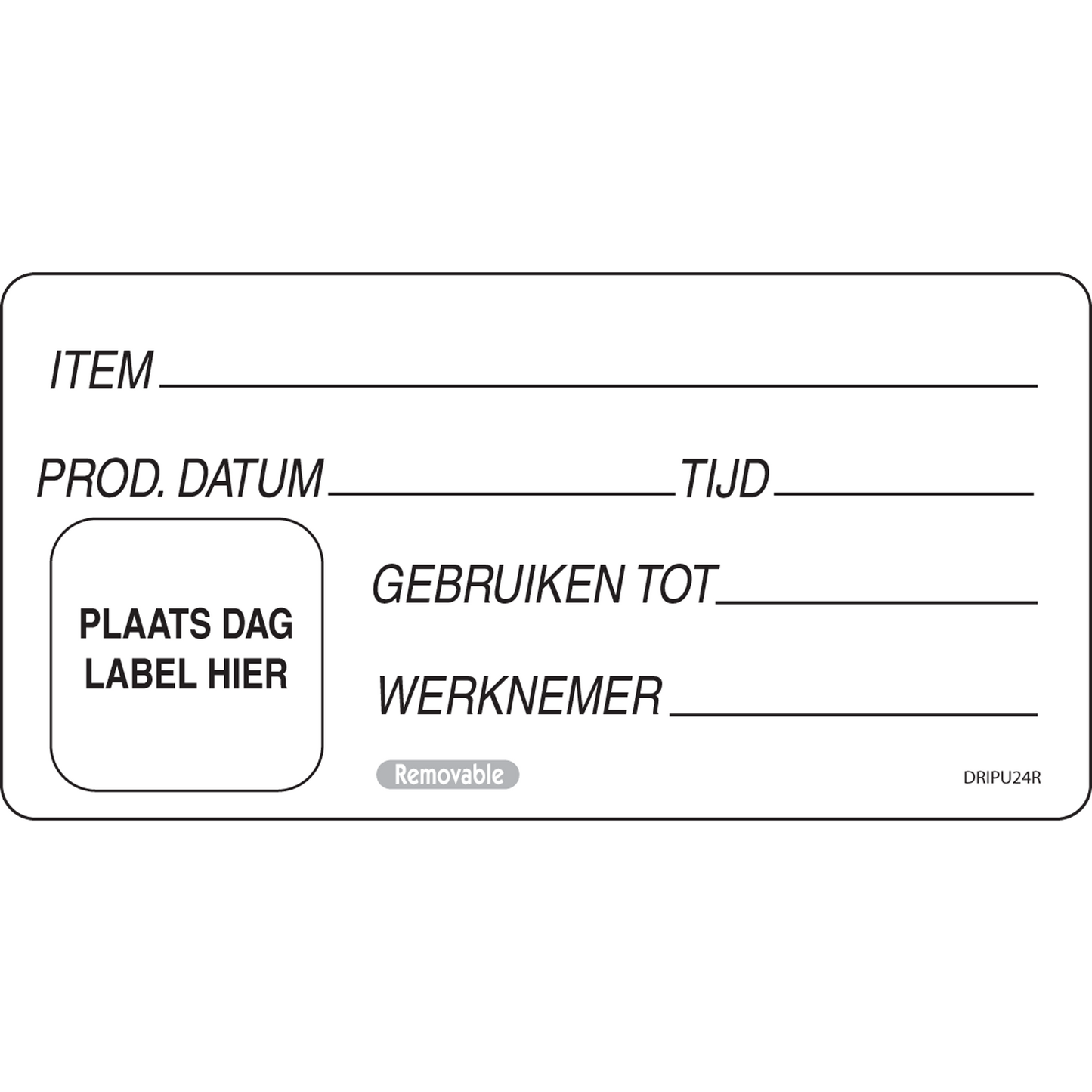 Klika - Label | papier | 100x50mm | wit | rol à 500 stuks