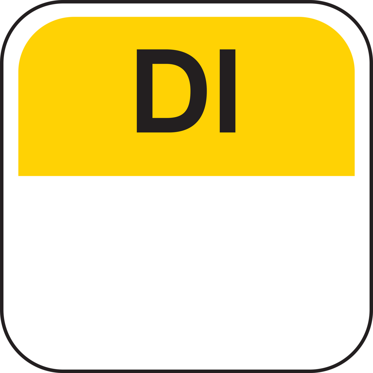 Klika -  Label | Daglabel di | papier | 19x19mm | geel