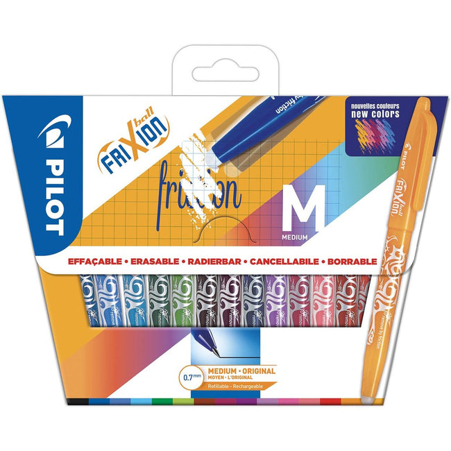 Pilot - roller Frixion Ball, blister de 15 pièces couleurs assorties