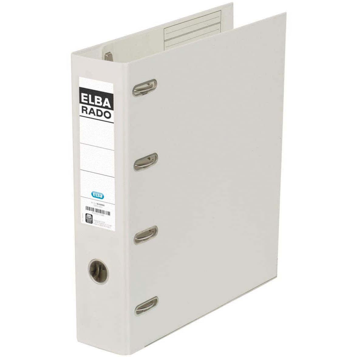 Elba - Rado Plast Ordner mit Doppelmechanismus, weiß, Rücken 8 cm