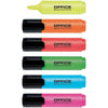 OFFICE products -   markeerstift, 2 5 mm, geassorteerde kleuren, etui van 6 stuks
