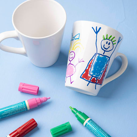Creotime - Mug Creativ Company blanc hauteur 10cm